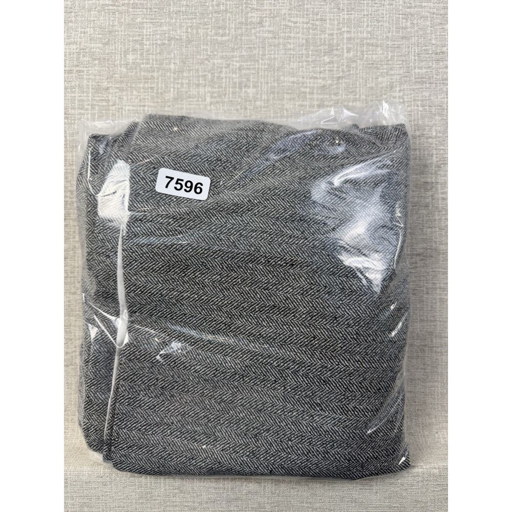 H&M Women’s Small Gray Herringbone Double Breasted Longline Blazer Jacket - Picture 8 of 8